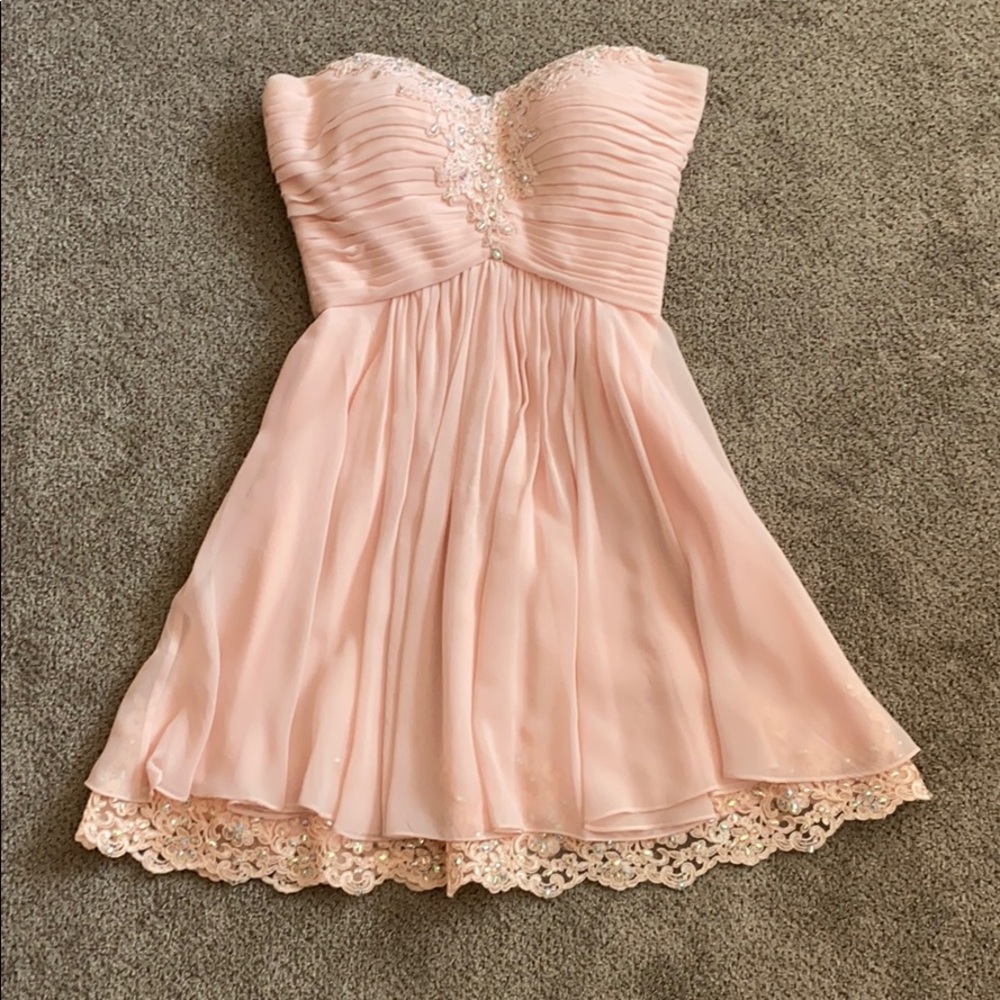PROM DRESS La Femme Strapless Dress